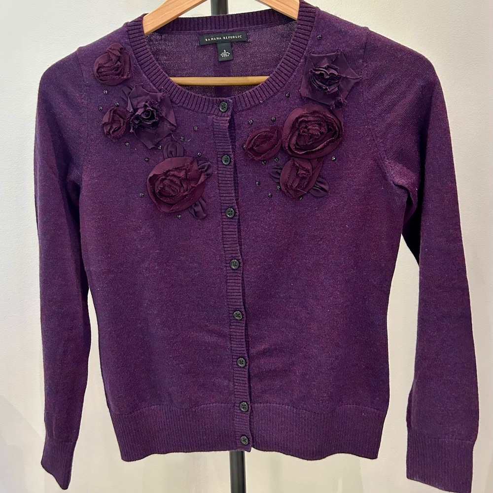 Banana Republic Purple Sweater (Small). 60% merino and 40% acrylic.